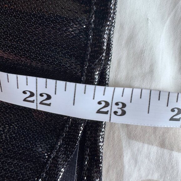 See By Chloe Black Shiny Metallic Short Sleeved Top - Picture 14 of 14